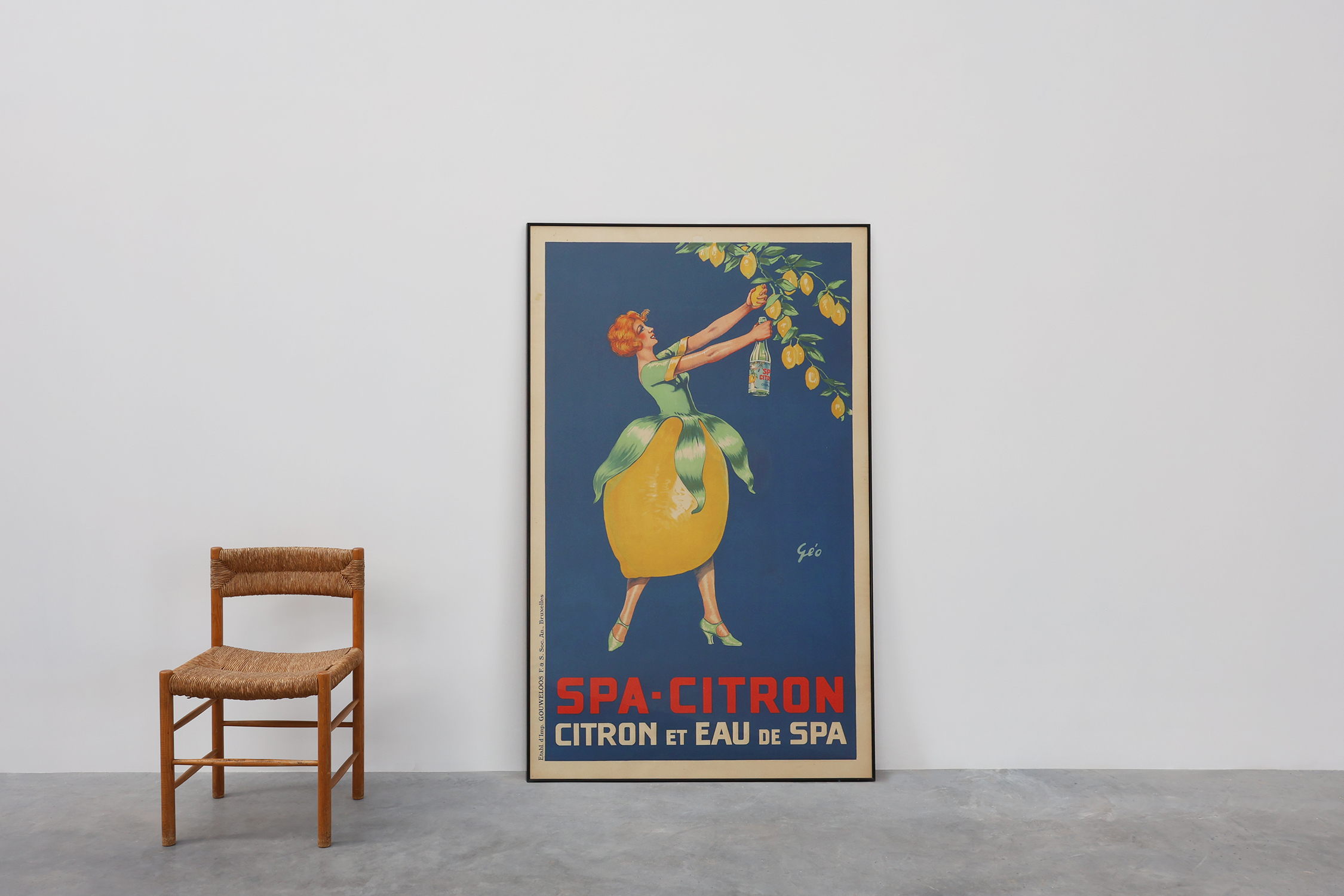 Large famous rare Art Deco affiche by Geo for Spa, Belgium 1920sthumbnail